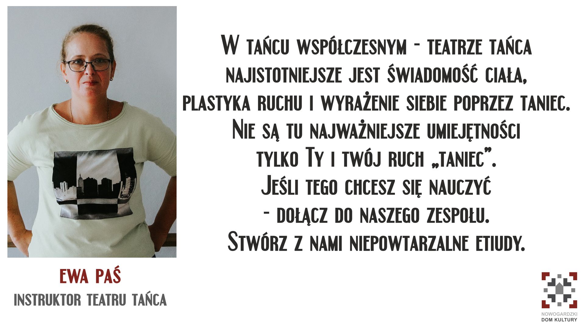 Z CYKLU NDKOWI INSTRUKTORZY... EWA PAŚ